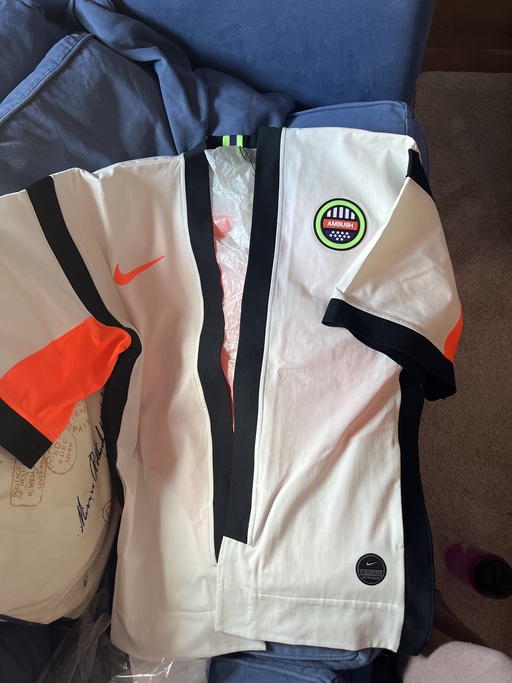 Nike x Ambush Top Numbering Jacket White/Orange (FW19)