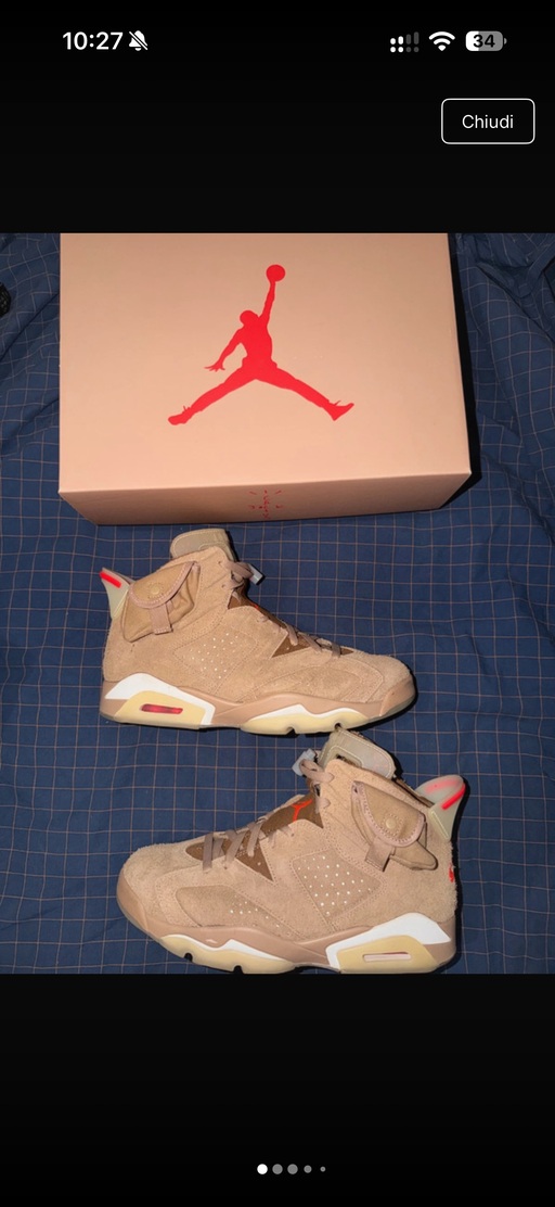 Air Jordan x Travis Scott Retro 6 'British Khaki' (2021)