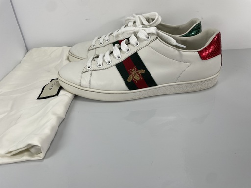 Luxury Gucci Ace Bee White