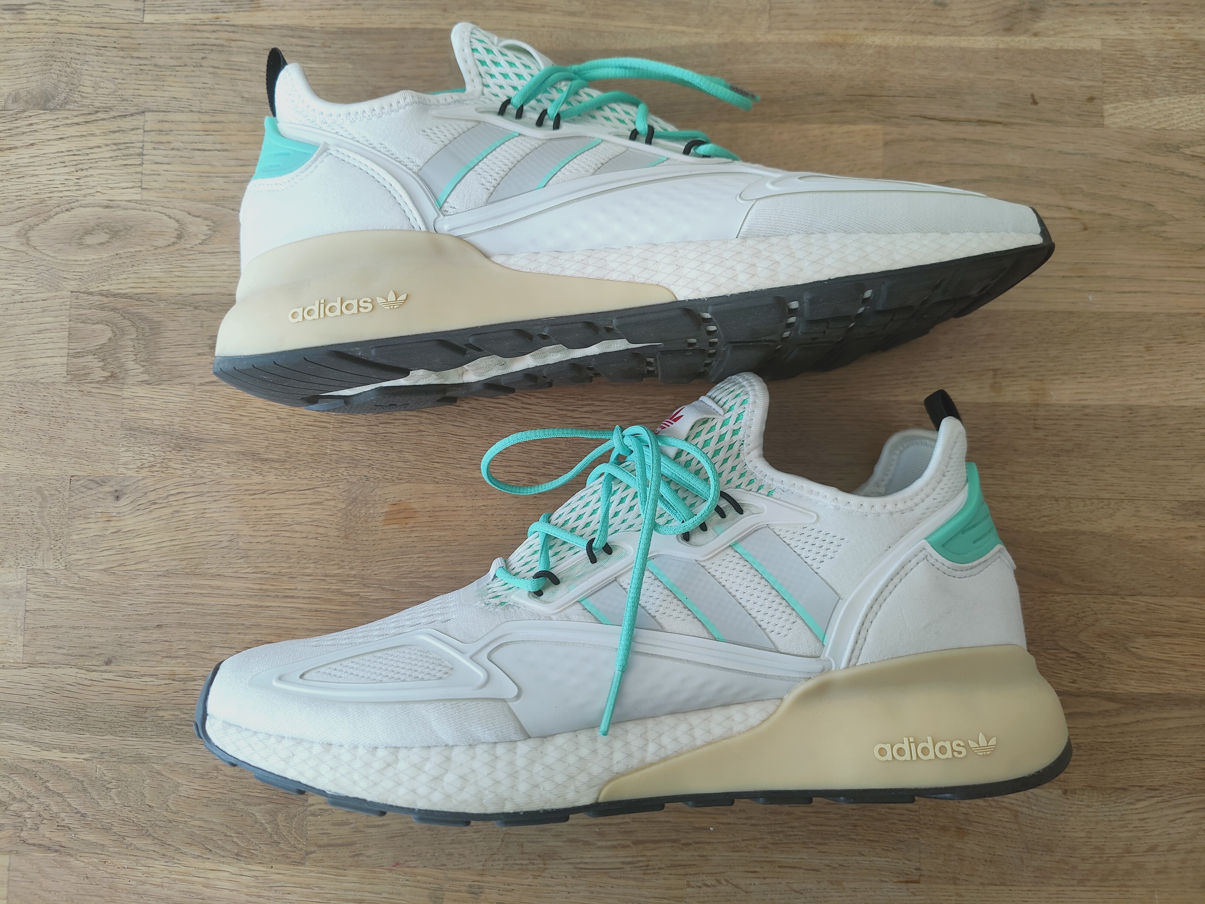 Adidas ZX 2K Boost Grey One Hi-Res Green (2020) photo 1