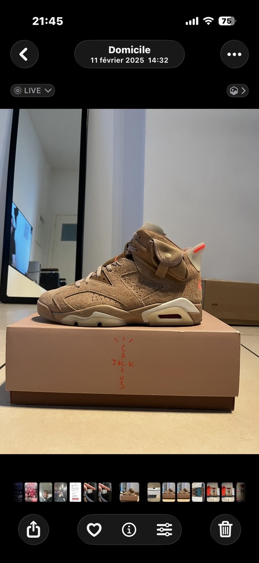 Air Jordan x Travis Scott Retro 6 'British Khaki' (2021)
