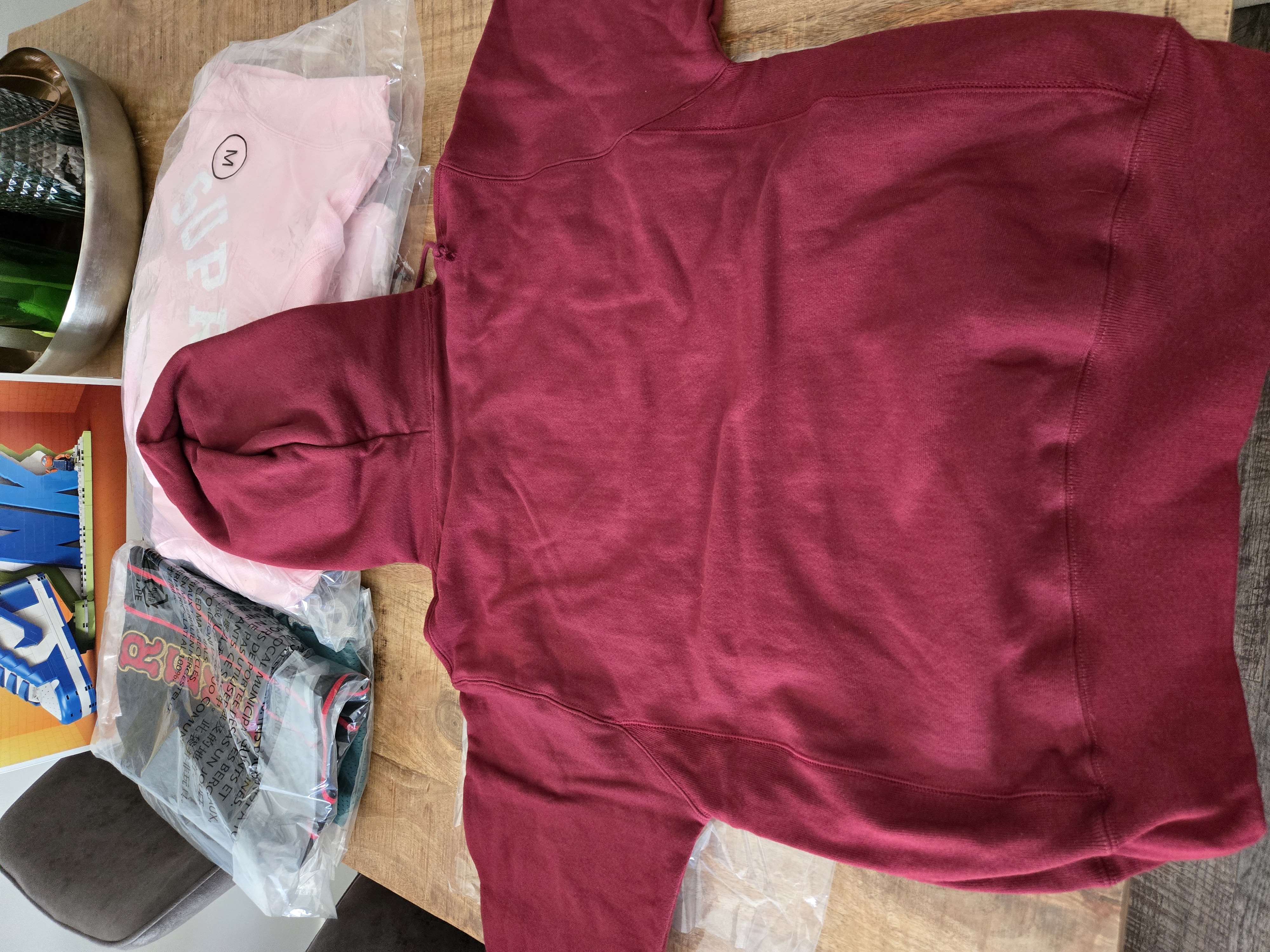 Supreme Champion Hooded Sweatshirt 'Cardinal' (SS25) photo 2