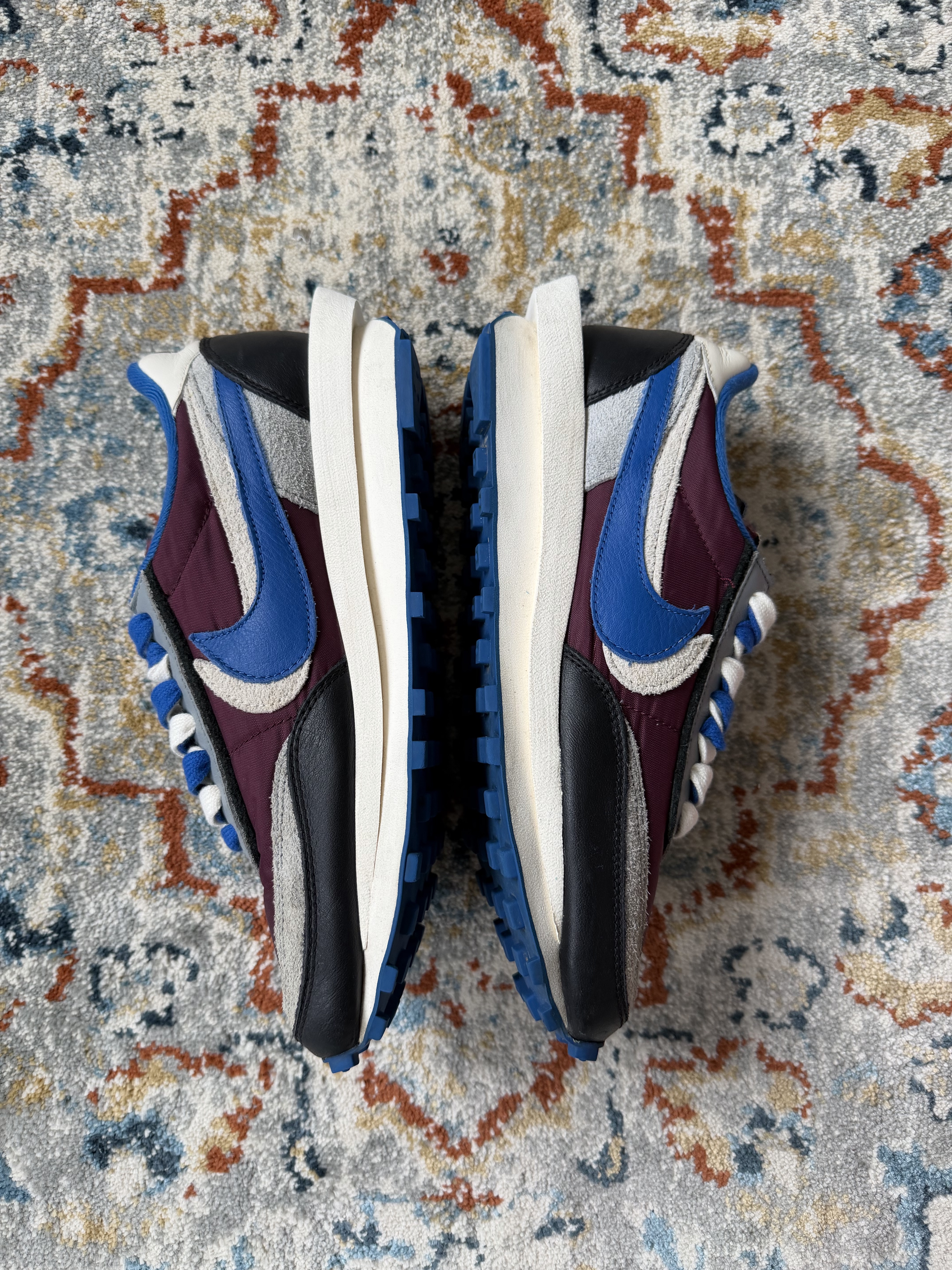 Nike x sacai x UNDERCOVER LDWaffle 'Night Maroon Team Royal' (2021) photo 2