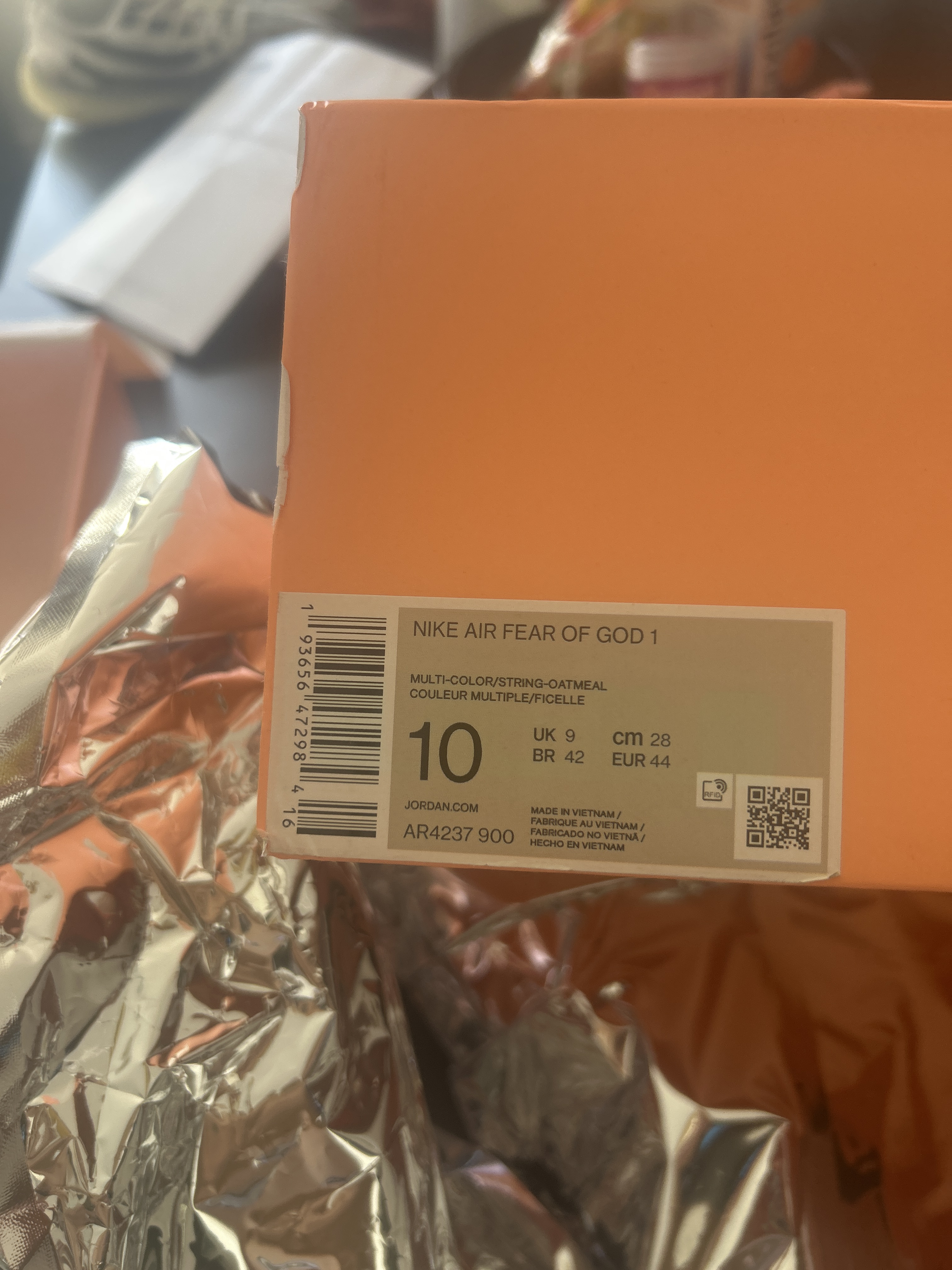 Nike Air Fear Of God FOG 1 'Oatmeal' (2019) photo 6