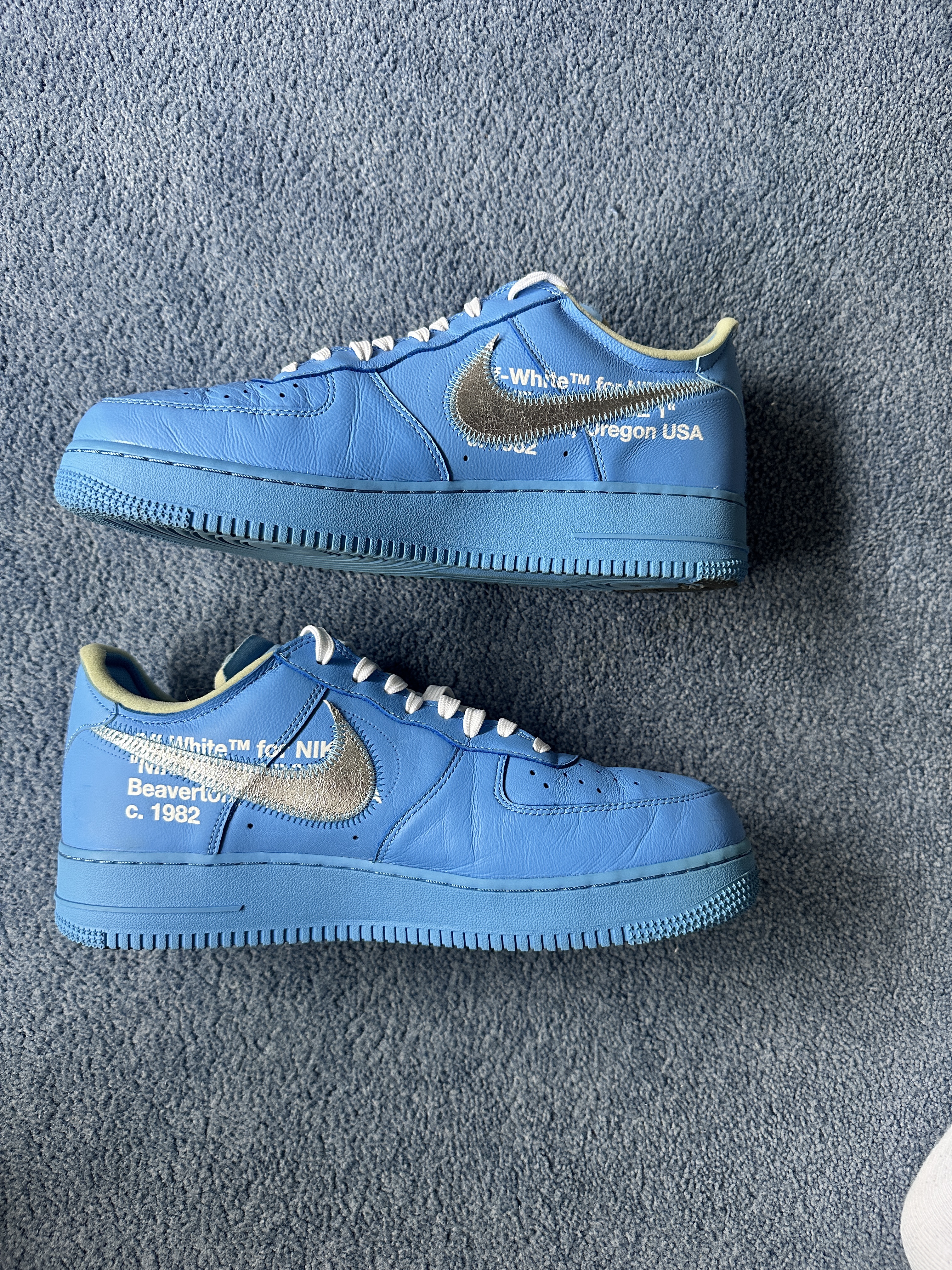 Nike x Off-White Air Force 1 Low MCA University Blue (2019) photo 2