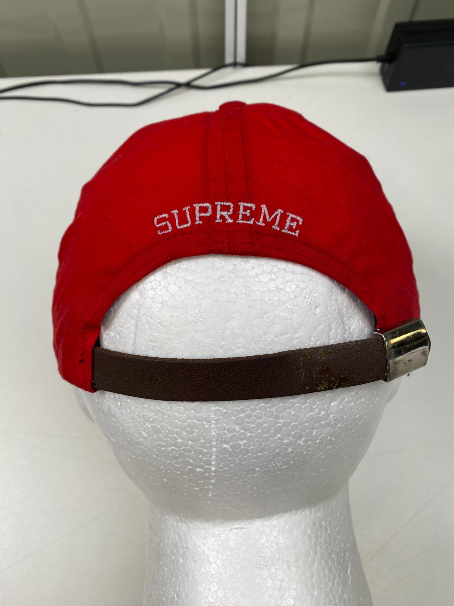 Supreme Script S Logo Leather Patch Cap photo 2