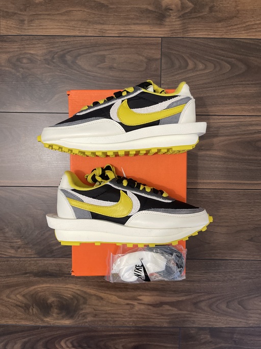 Nike x sacai x UNDERCOVER LDWaffle 'Black Bright Citron' (2021)