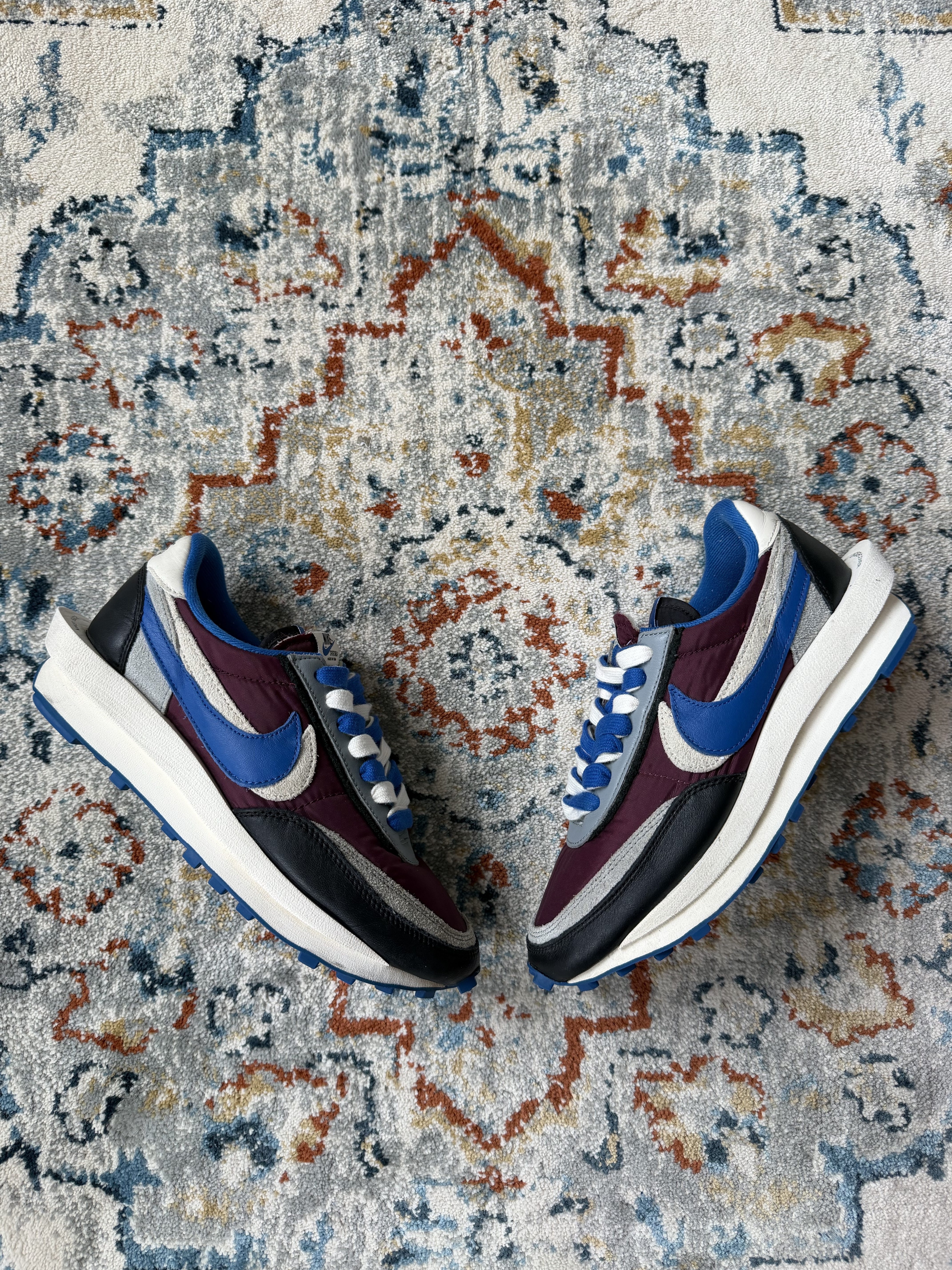 Nike x sacai x UNDERCOVER LDWaffle 'Night Maroon Team Royal' (2021) photo 1
