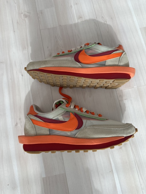 Nike x sacai x Clot LDWaffle 'Kiss of Death Net Orange Blaze' (2021)