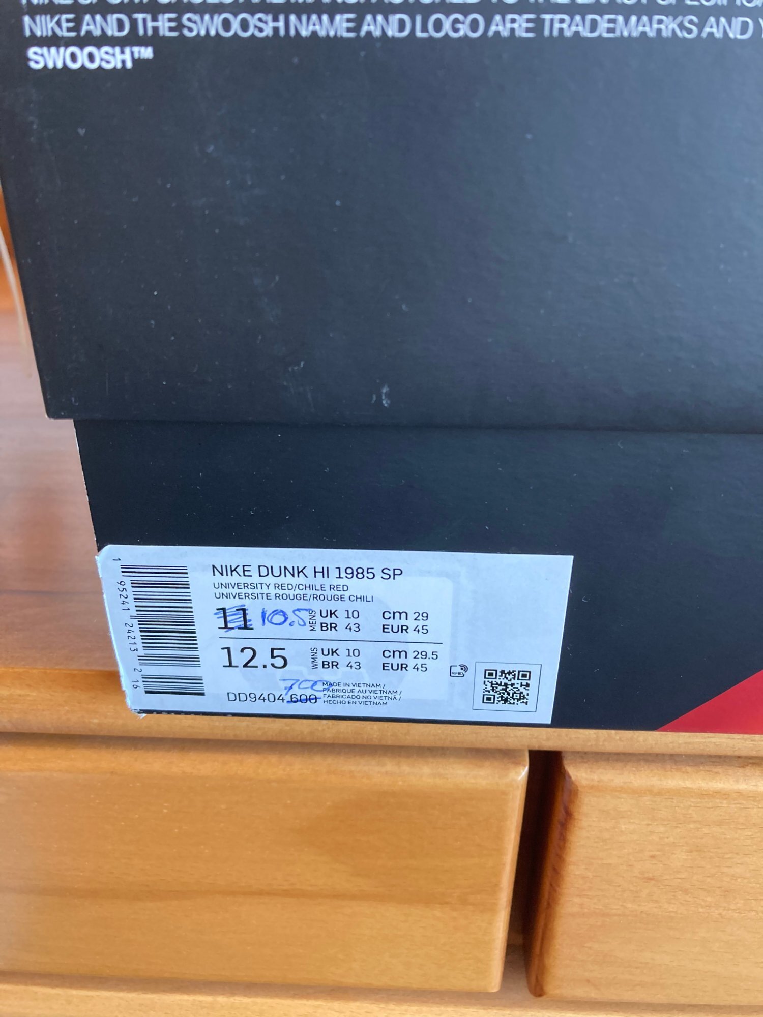 Nike Dunk High 1985 Acid Wash Red (2021) photo 6