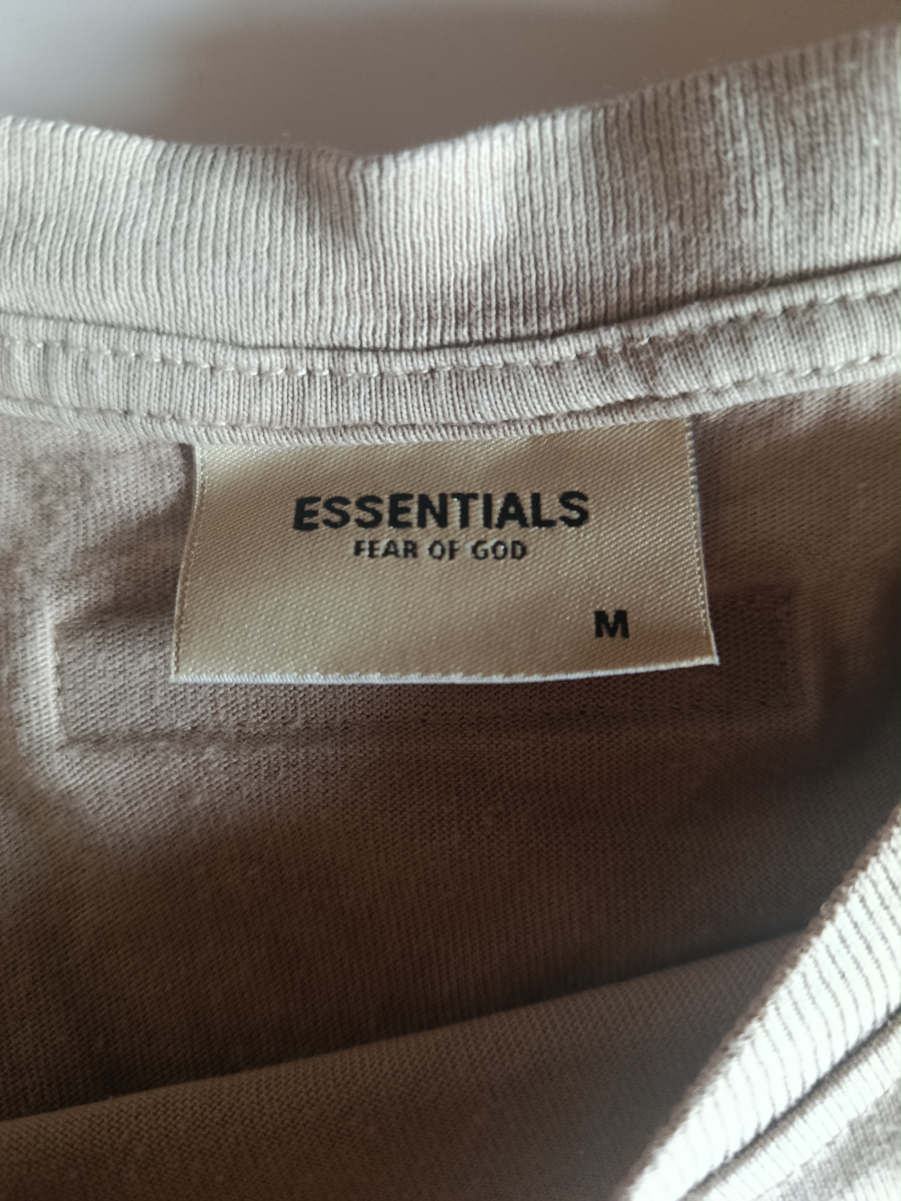 Fear Of God ESSENTIALS 3D Silicon Applique Boxy T-Shirt Olive/Khaki (FW20) photo 4