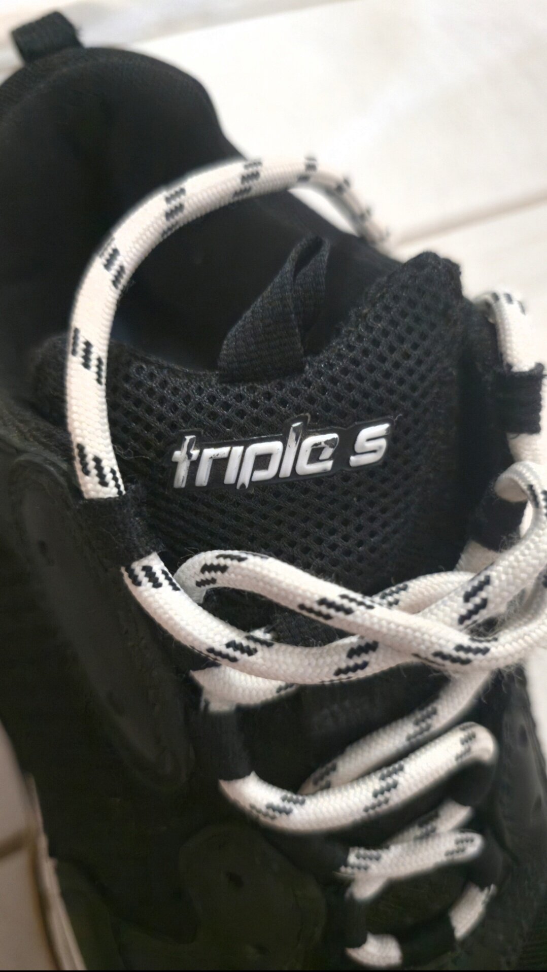 Balenciaga Triple S 'Black White Red' (2018 Reissue) photo 8