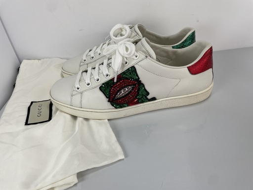 Luxury Gucci Ace Bee White