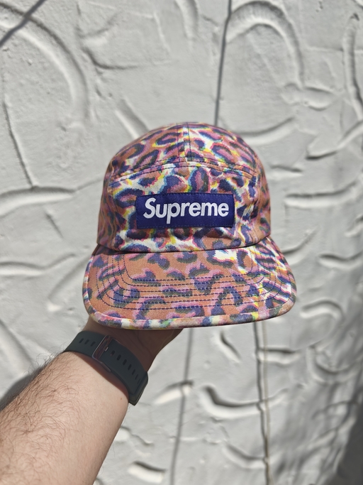 Supreme Washed Chino Twill Camp Cap 'Leopard' (FW24)