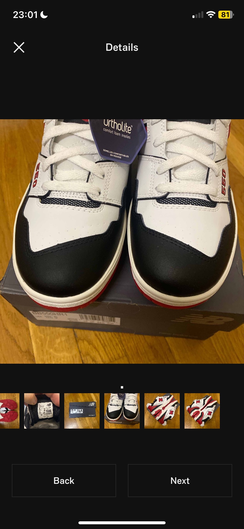New Balance 550 White Red Black (2021) photo 9