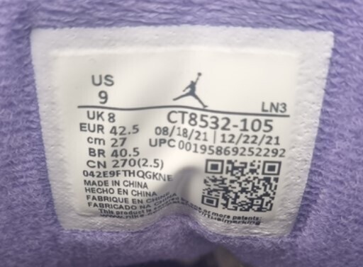 Air Jordan 3 Dark Iris (2022) photo 6