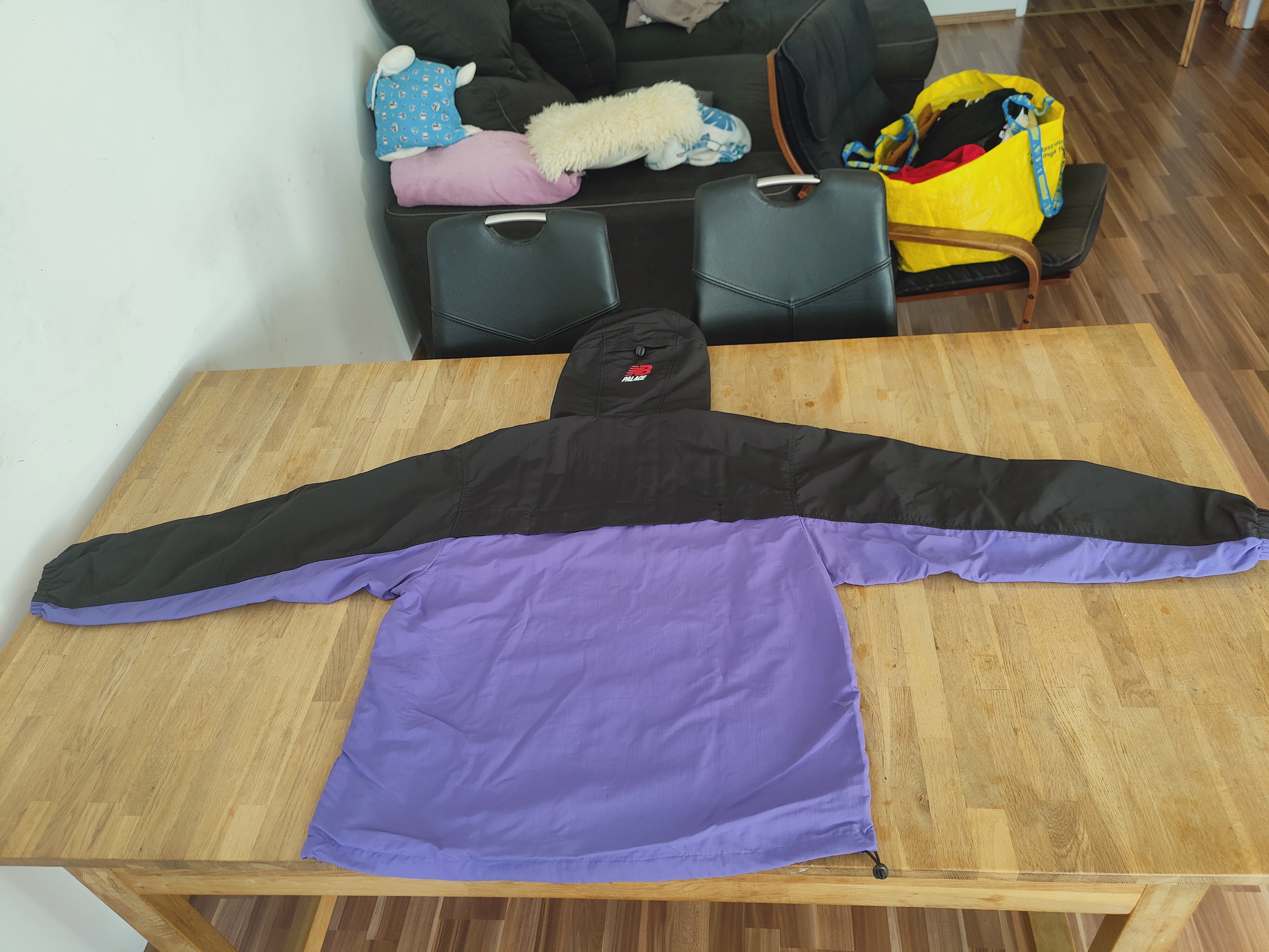 Palace x New Balance Pop Over Shell Jacket Black/Purple (SS23) photo 2