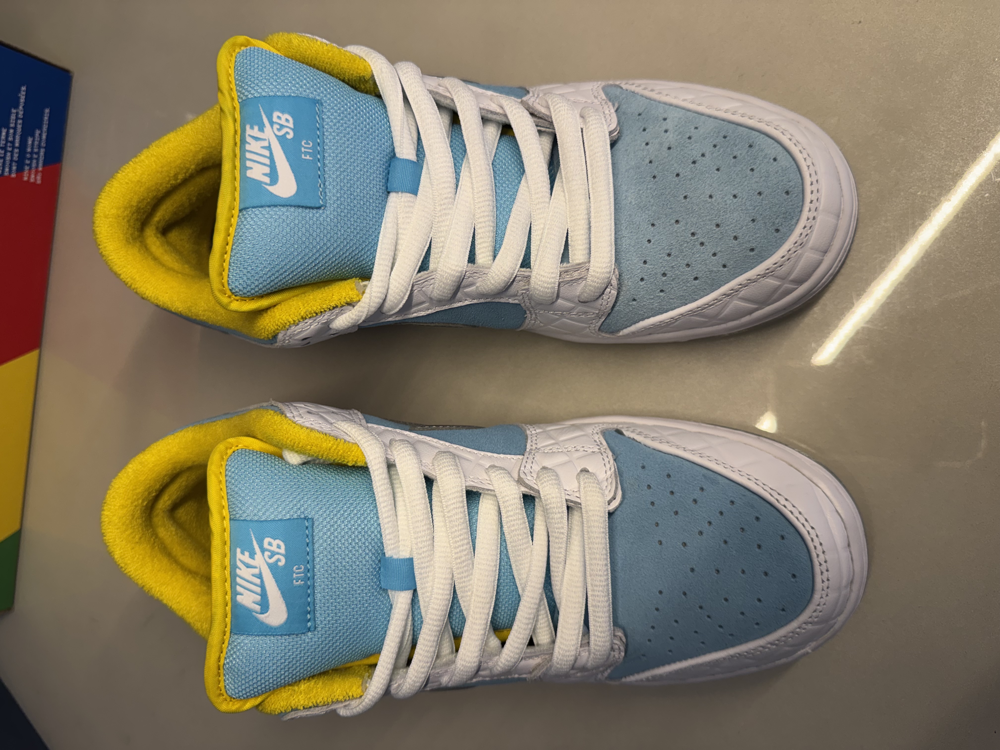 Nike x FTC SB Dunk Low Lagoon Blue (2021) photo 3