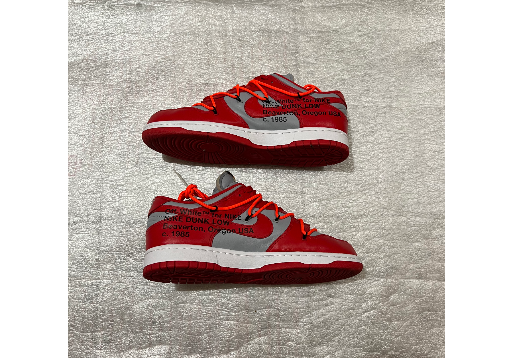 Nike x Off White Dunk Low 'University Red' (2019) photo 2