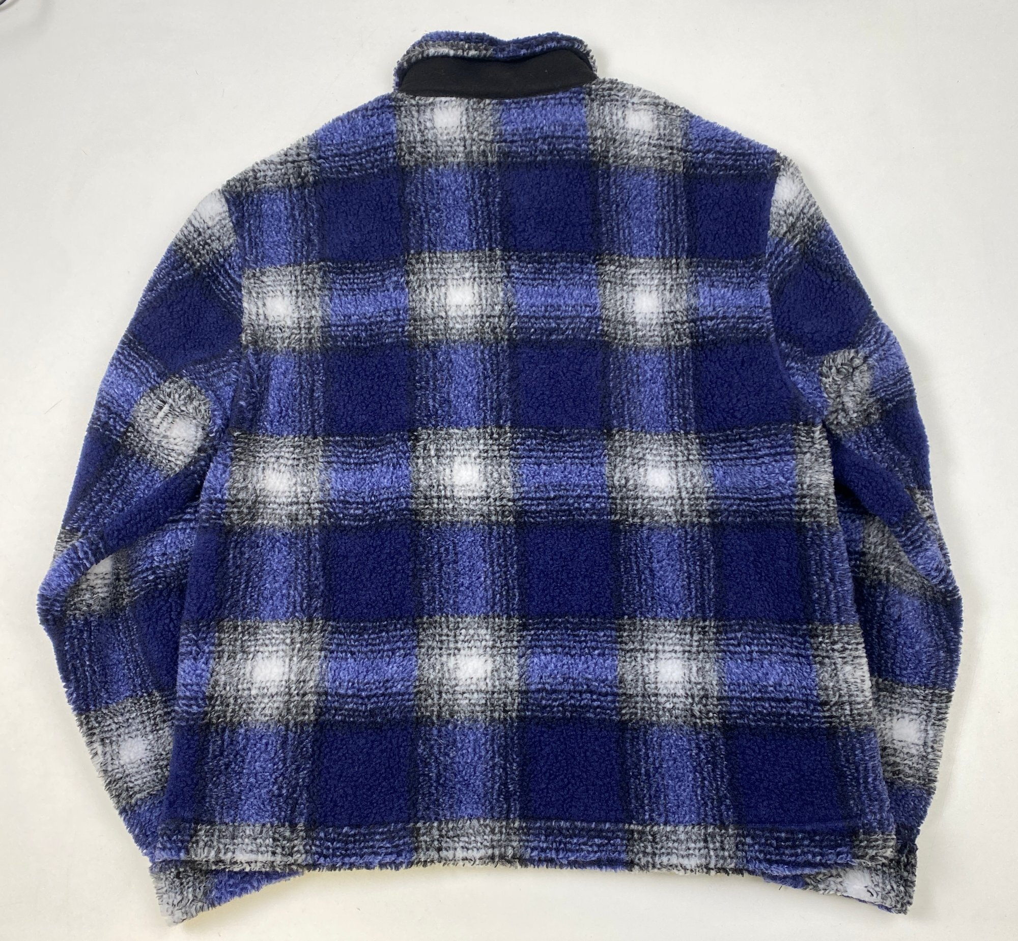 Stussy Jack Shadow Plaid Zip Shirt Navy (FW22) photo 2