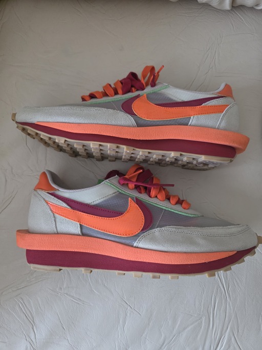 Nike x sacai x Clot LDWaffle 'Kiss of Death Net Orange Blaze' (2021)