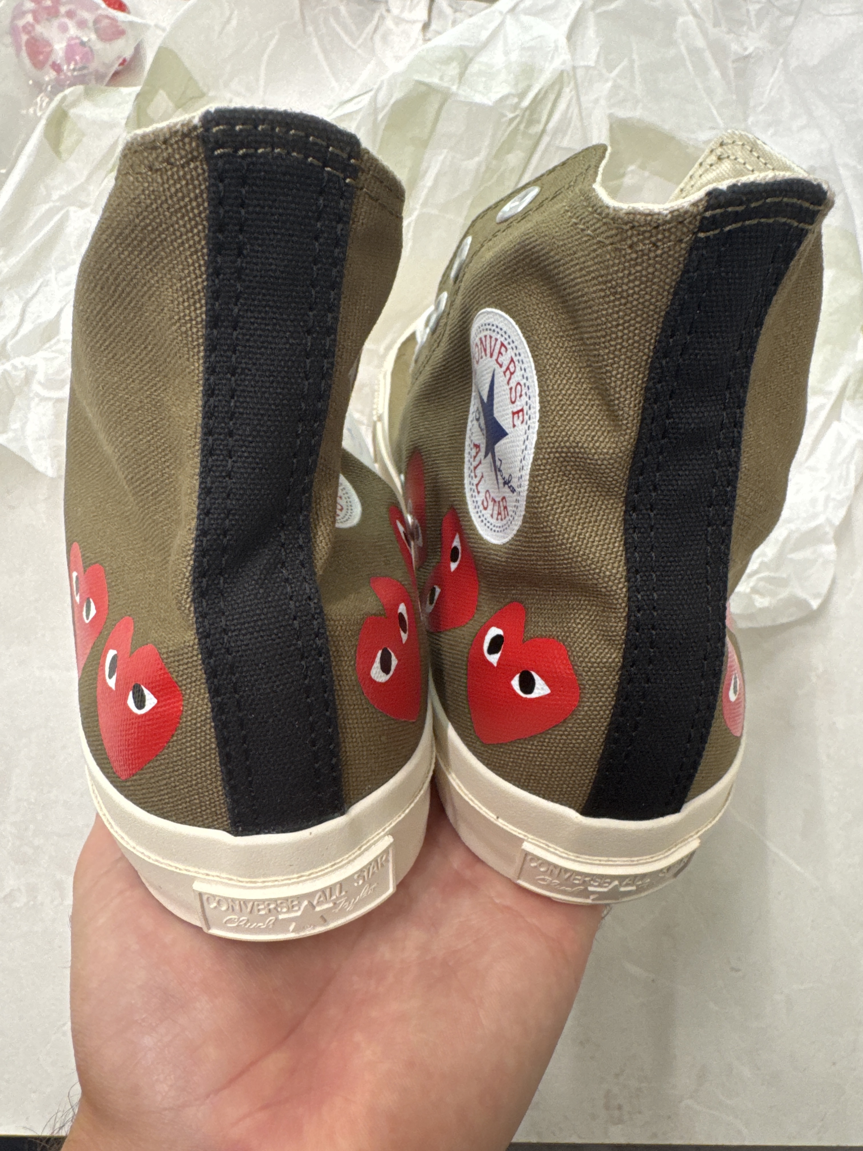 Converse Chuck Taylor All-Star 70 Hi Comme des Garcons Play Multi-Heart Green photo 4