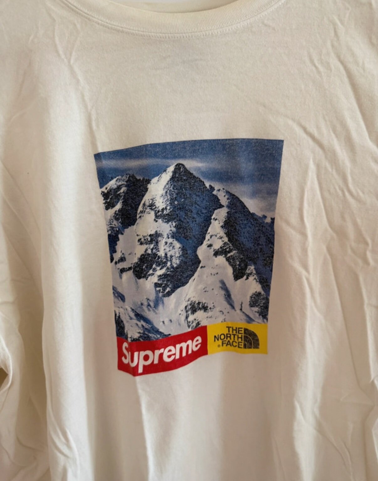 Supreme x The North Face Mountains Tee White (FW21) photo 2