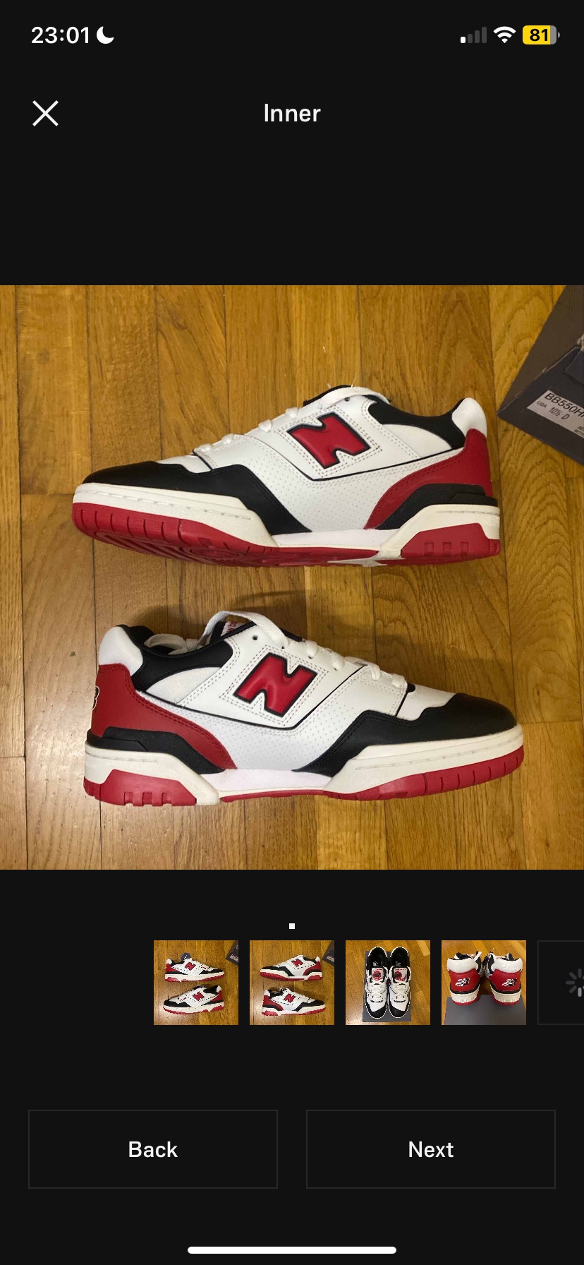 New Balance 550 White Red Black (2021) photo 2