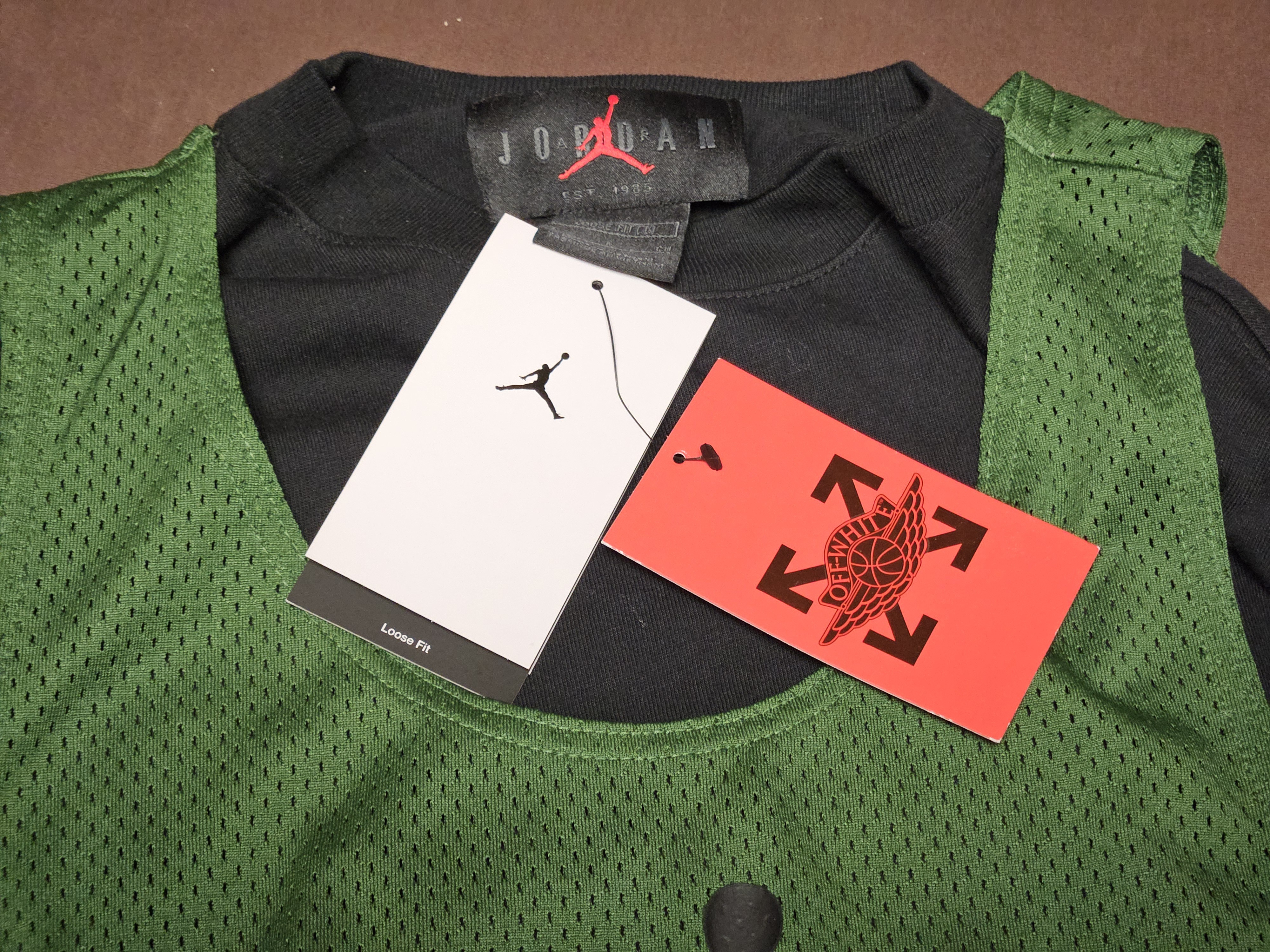 Off White x Jordan Top Green Black (FW21) photo 3