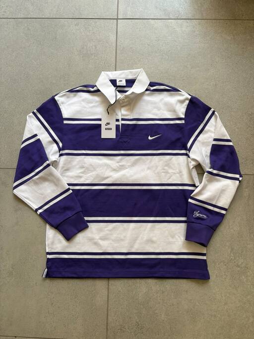 Supreme x Nike Stripe Rugby 'Purple' (SS25)