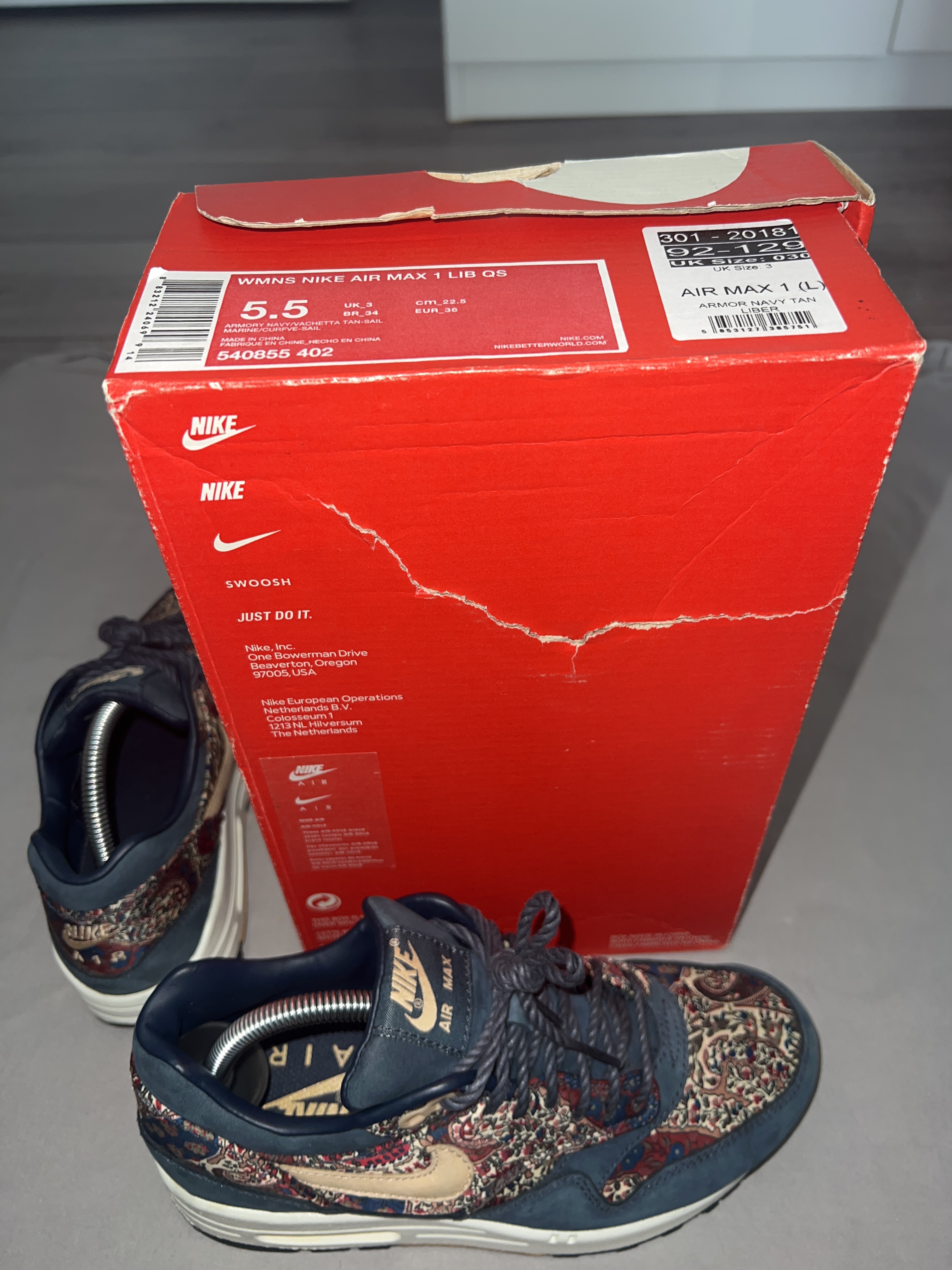 Nike x Liberty of London Air Max 1 WMNS Armory Navy photo 7