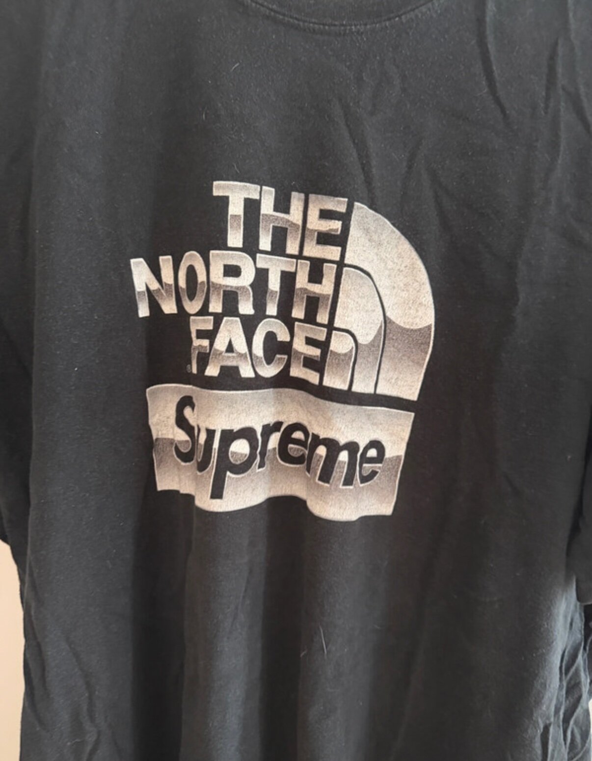 Supreme x The North Face Metallic Logo T-Shirt Tee Black (SS18) photo 2
