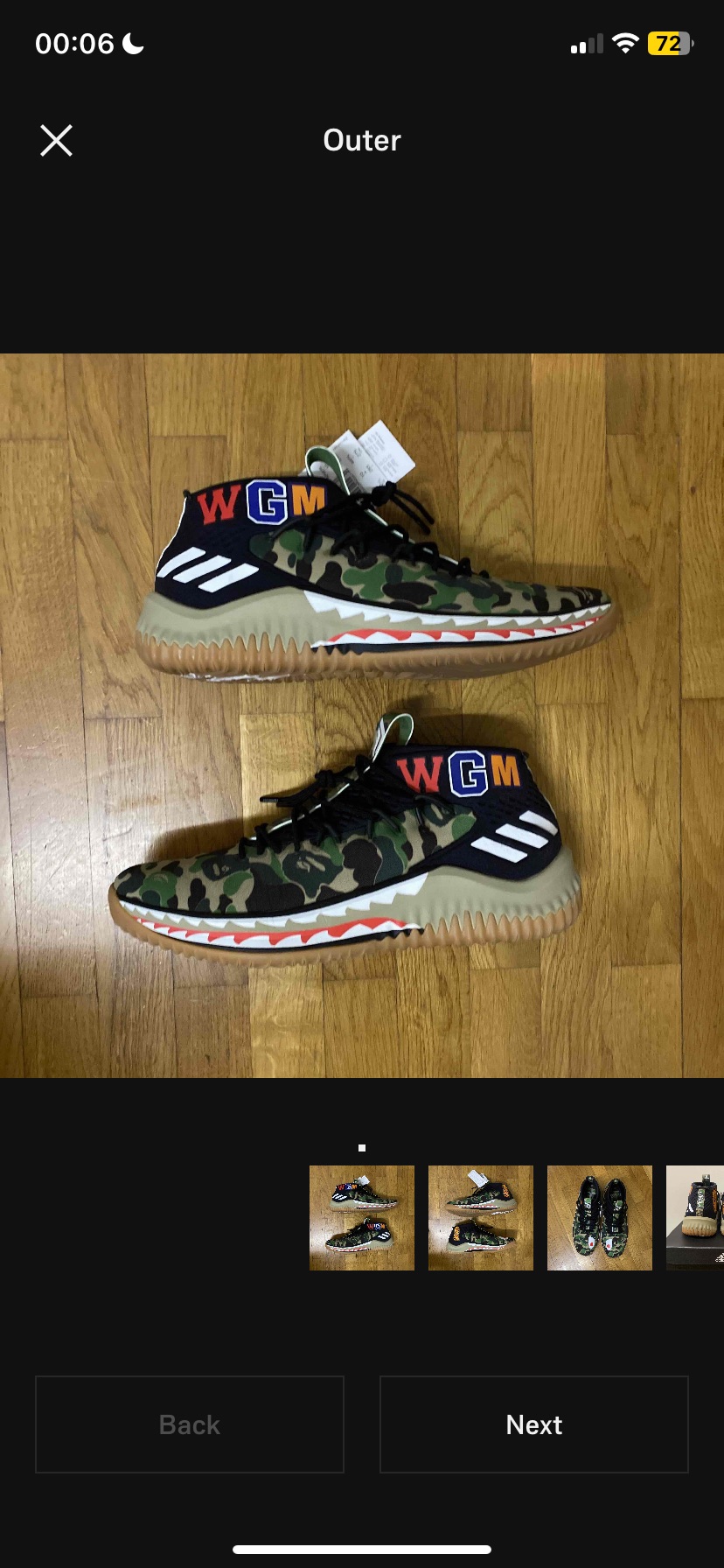 Adidas x Bape Dame IV 4 'Green Camo' (2018) photo 1