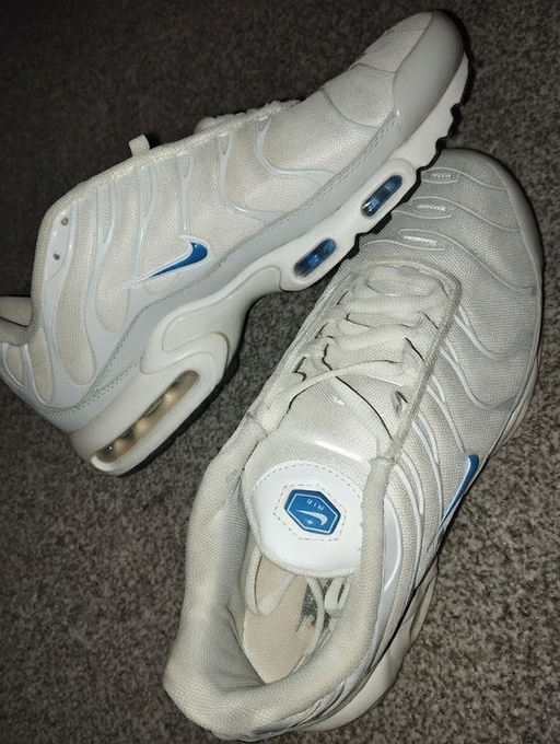 Nike Plus TN Spray Paint Swoosh White Blue (2022)