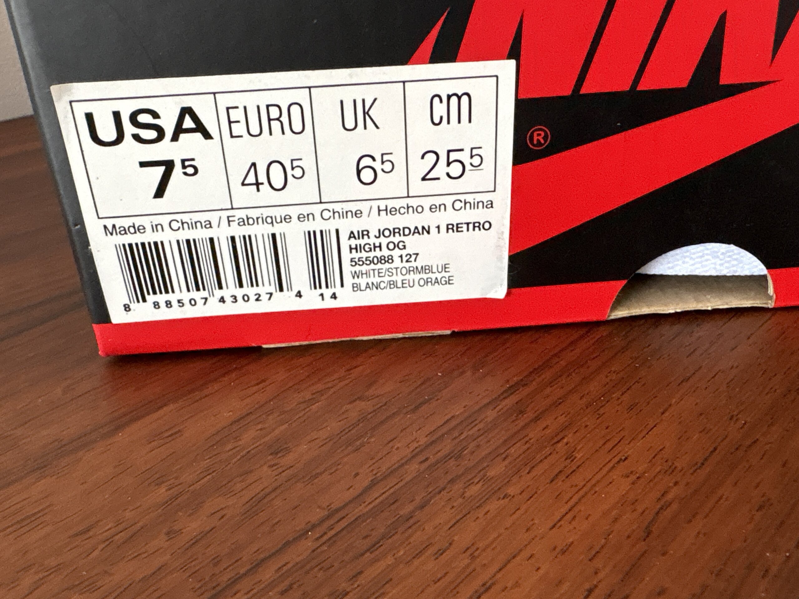 Air Jordan 1 Retro Storm Blue (2016) photo 8