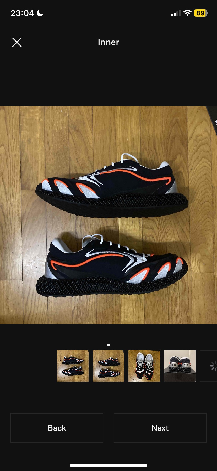 Adidas Y-3 Runner 4D Black Solar Orange (2020) photo 2