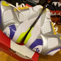 Nike Air Flight Lite High White Metallic Silver Hyper Grape (2014) photo 10