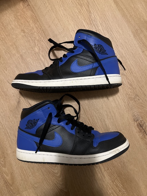 Air Jordan 1 Mid 'Black Hyper Royal' (2021)