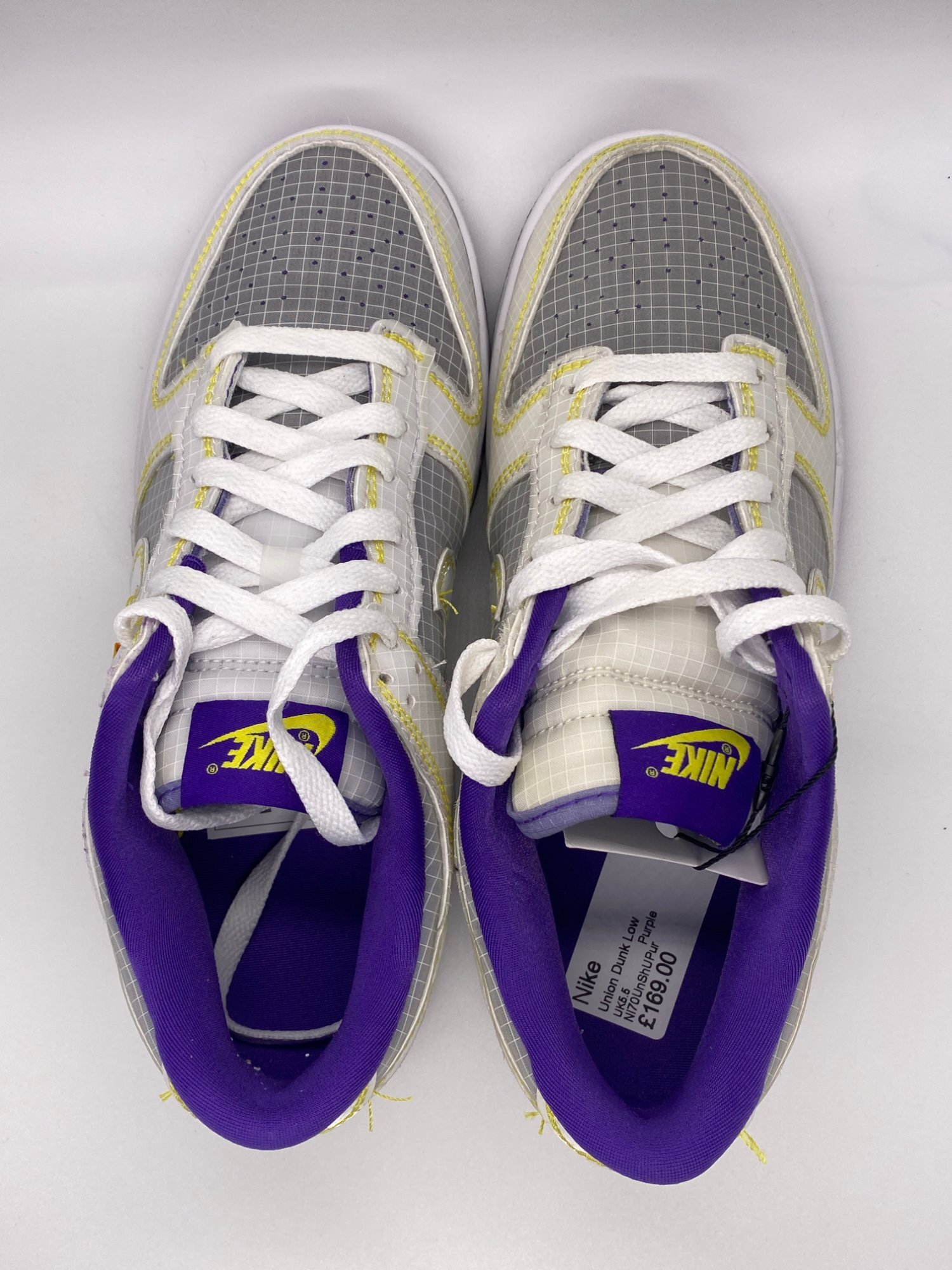Nike x Union LA Dunk Low Purple Yellow (2022) photo 3