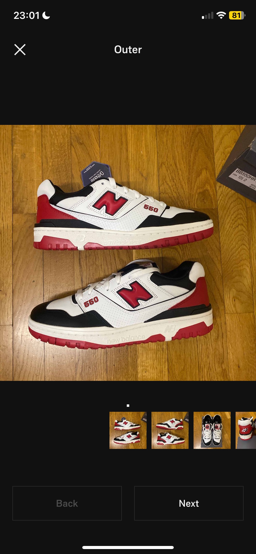 New Balance 550 White Red Black (2021) photo 1