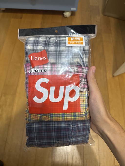Supreme x Hanes® Plaid Boxers - 4 Pack (FW26)