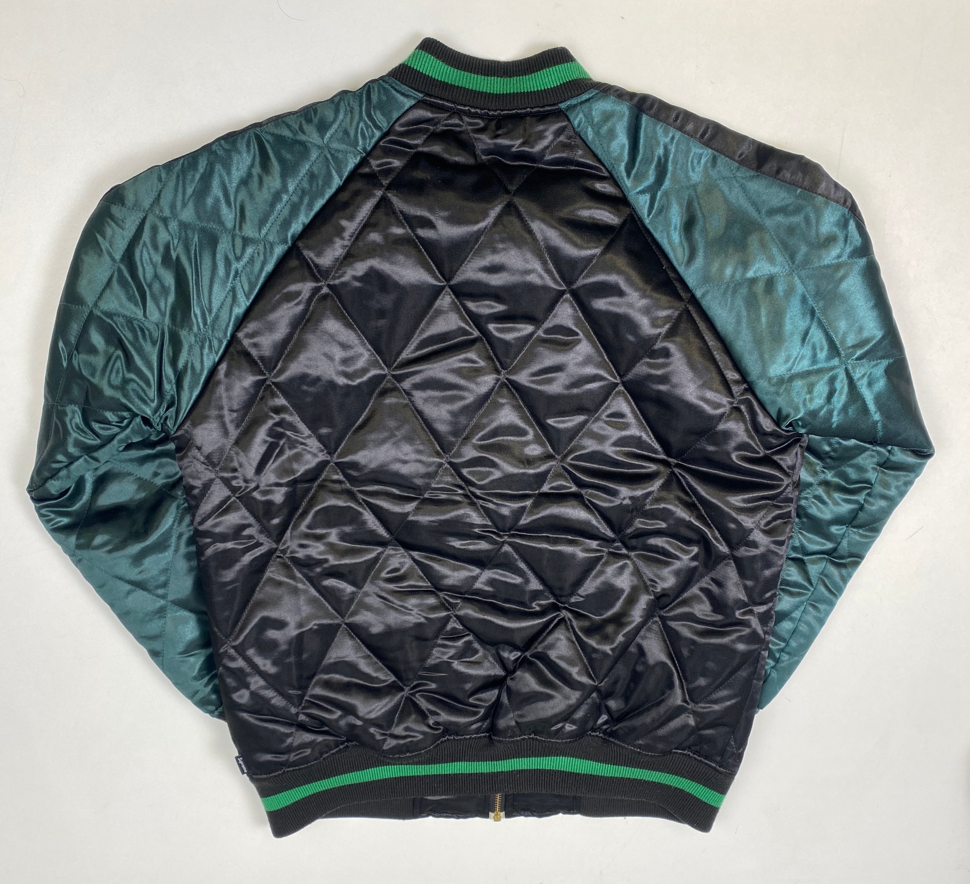 Supreme Roses Quilted Satin Bomber Jacket photo 2