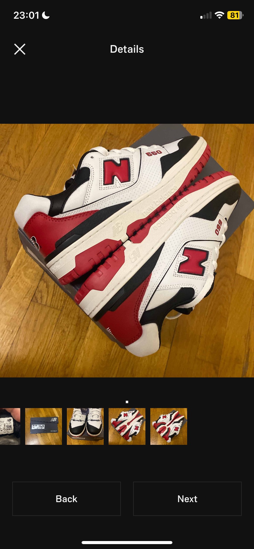 New Balance 550 White Red Black (2021) photo 8