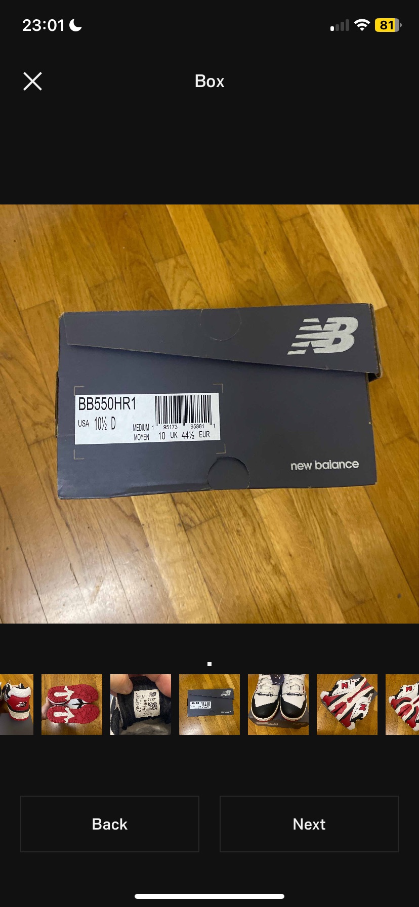 New Balance 550 White Red Black (2021) photo 7