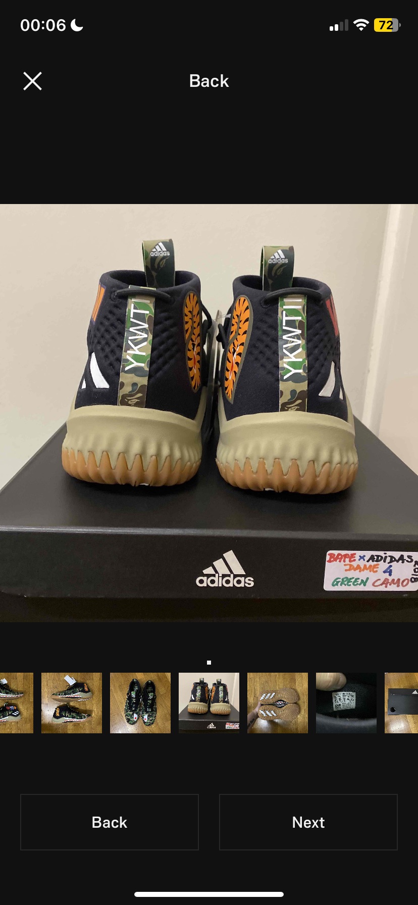 Adidas x Bape Dame IV 4 'Green Camo' (2018) photo 4