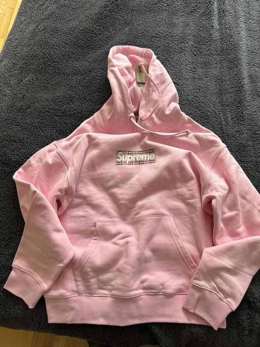 Supreme x Burberry® Box Logo Hooded Sweatshirt Pink (SS22)