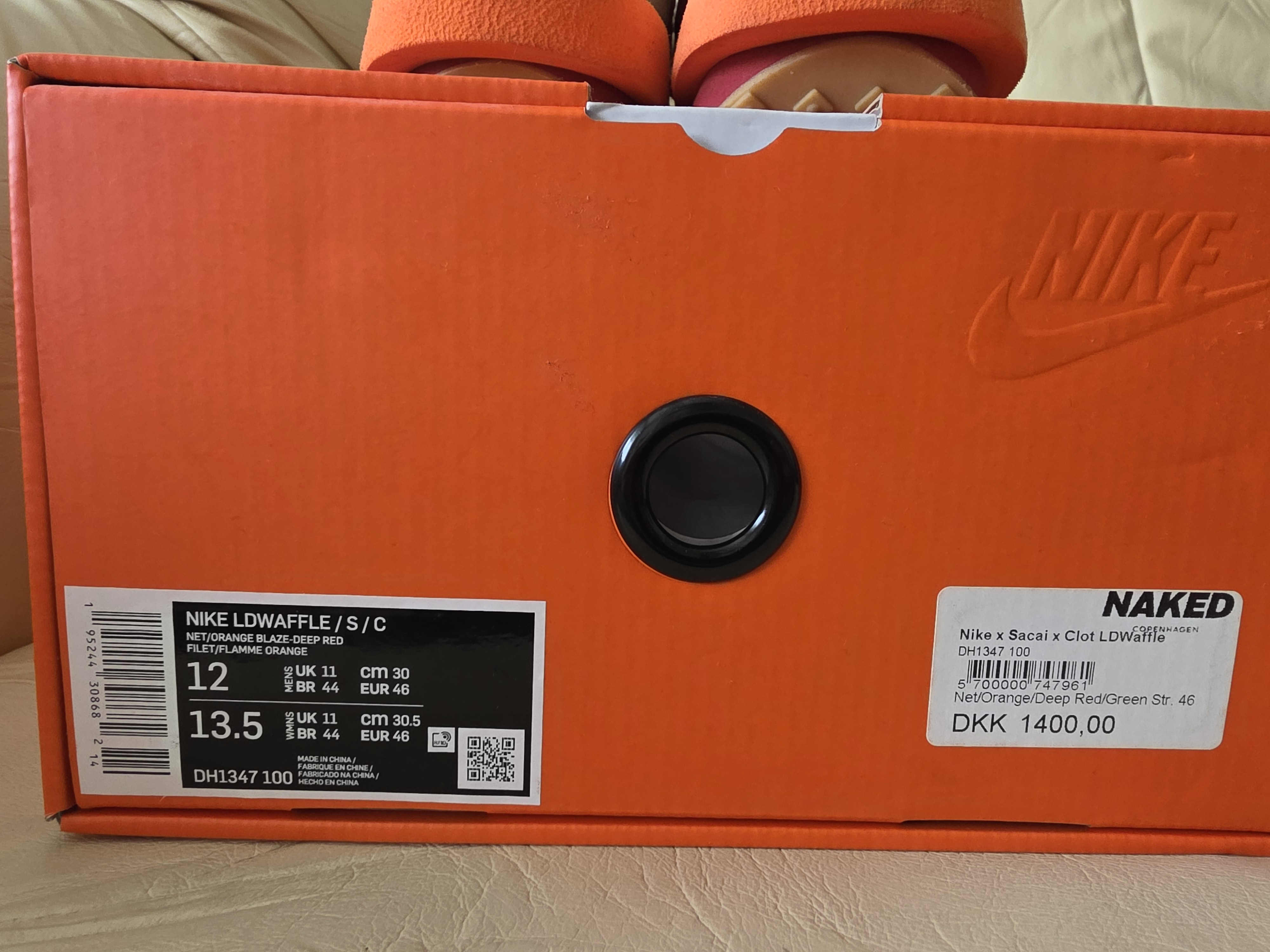 Nike x sacai x Clot LDWaffle 'Kiss of Death Net Orange Blaze' (2021) photo 7