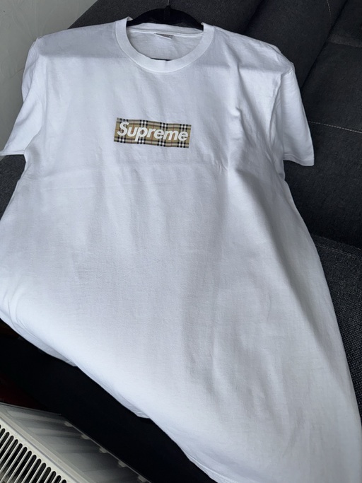Supreme x Burberry® Box Logo Tee White (SS22)