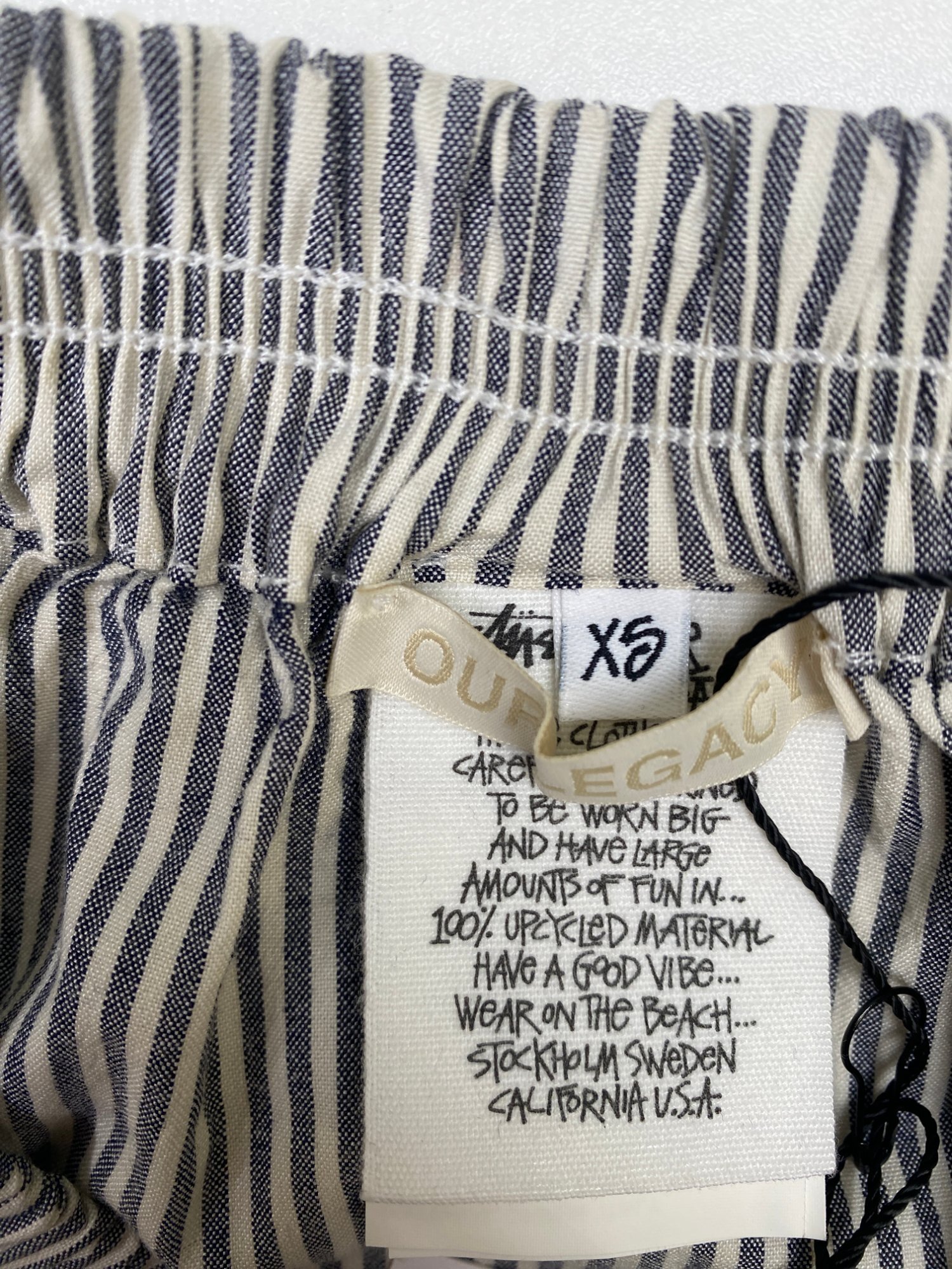 Stüssy x Our Legacy Work Shop Stripe Shorts photo 4