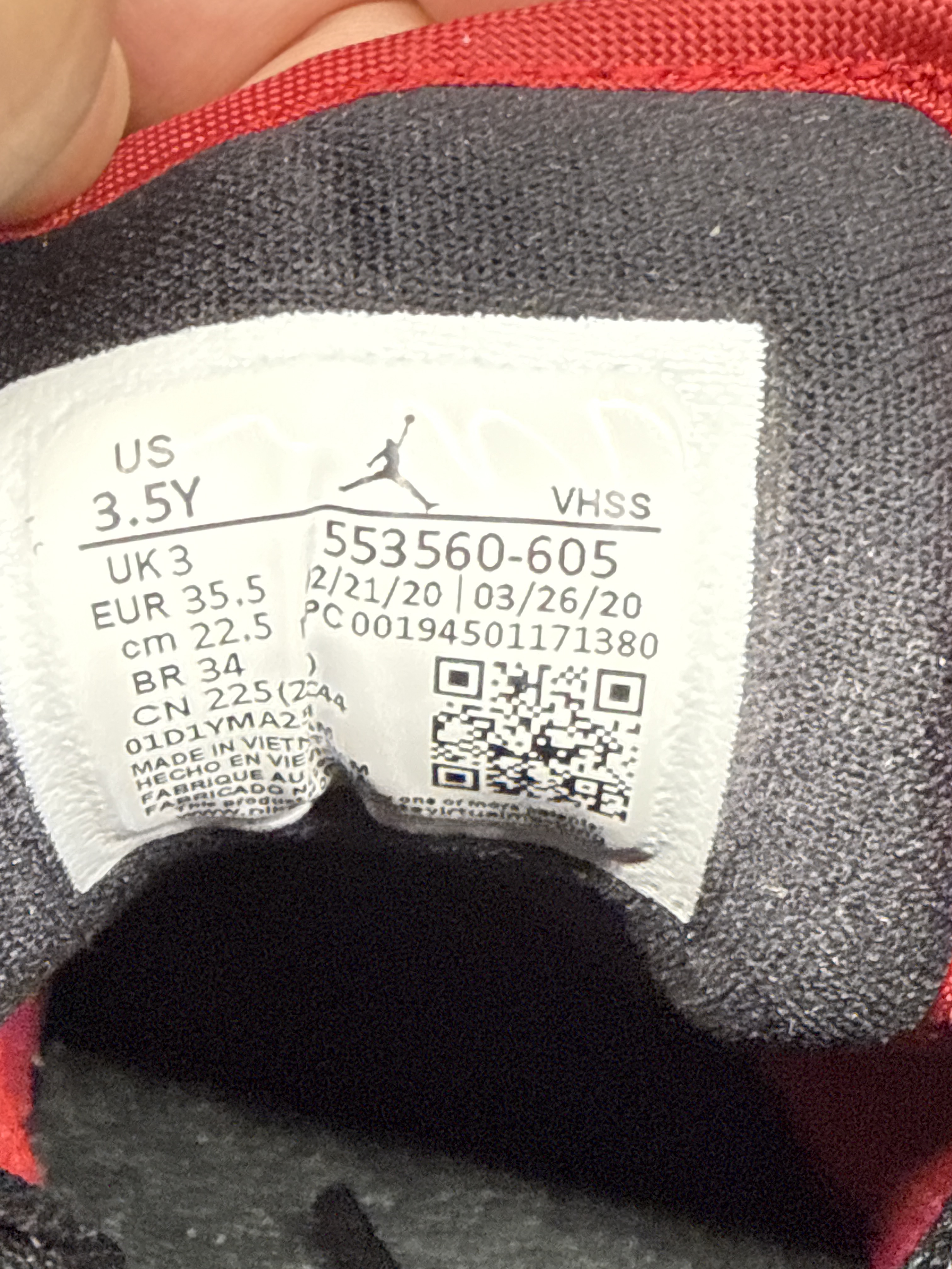 Air Jordan 1 Low Gym Red Black (GS) (2021) photo 6